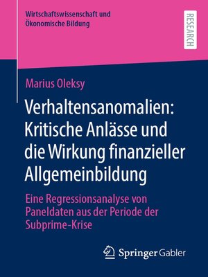 cover image of Verhaltensanomalien